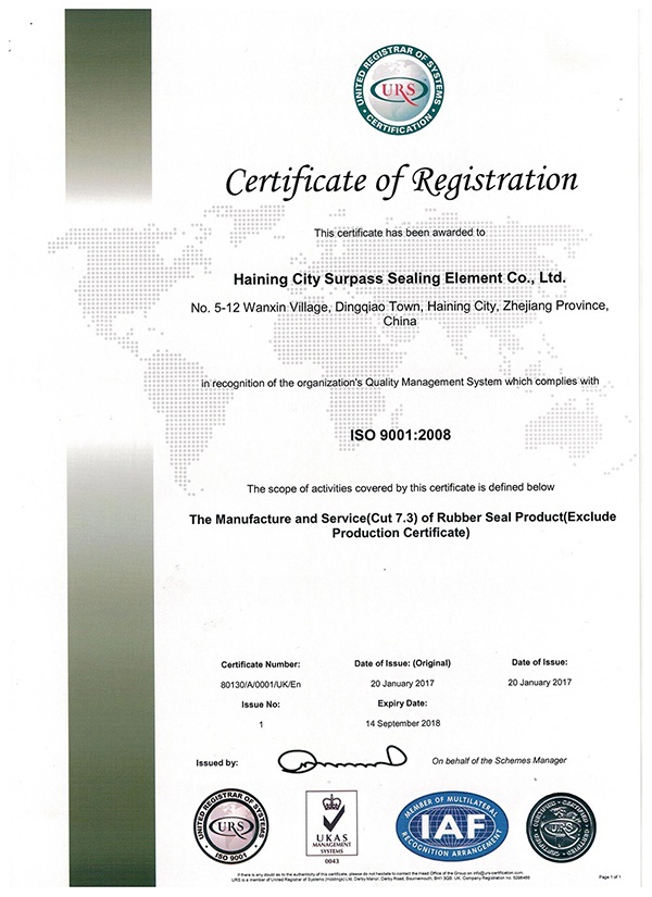 ISO 9001:2008 Established